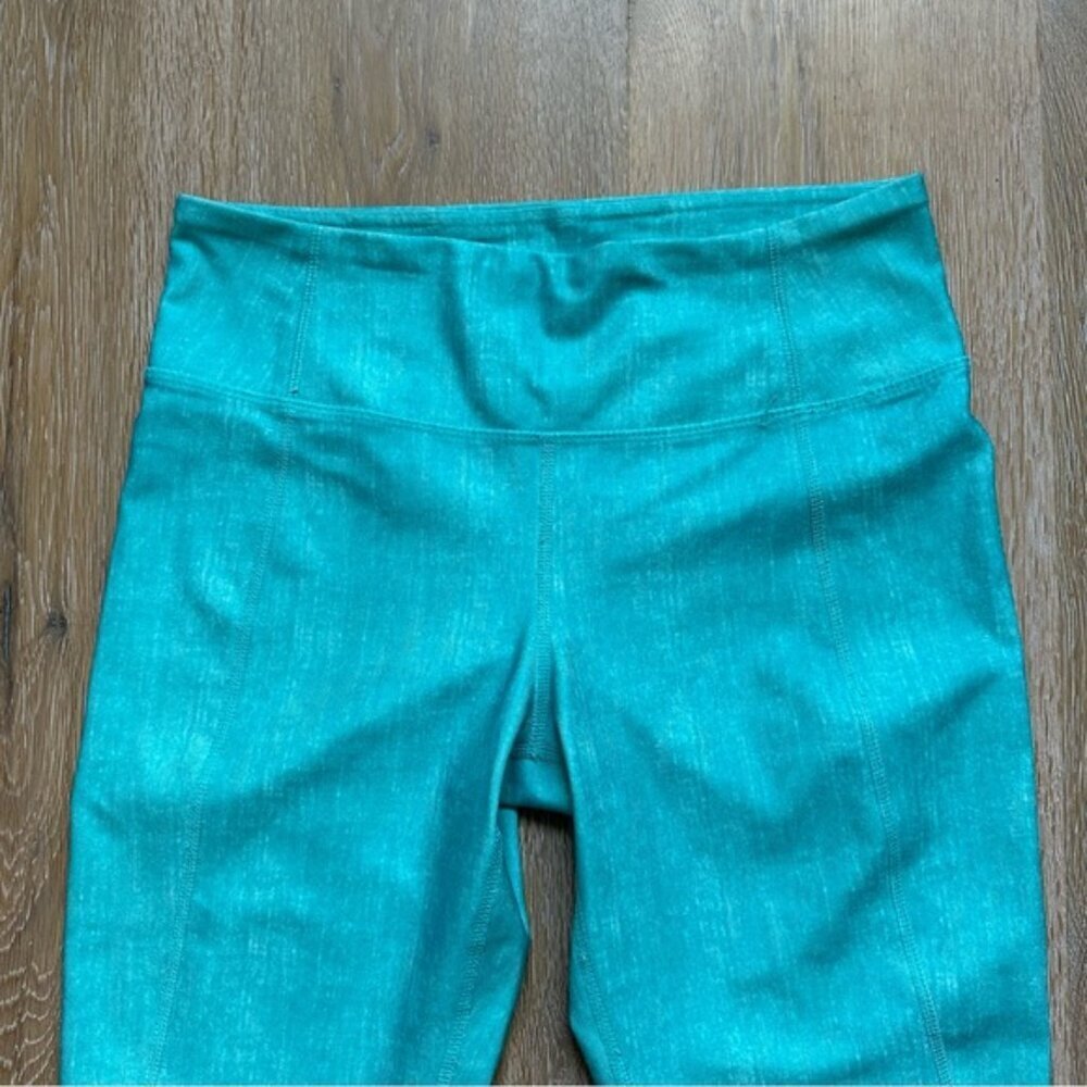 90 Degree By Reflex Aqua Blue Crop Yoga Leggings Athleisure Capri Pants - XS - Picture 3 of 11